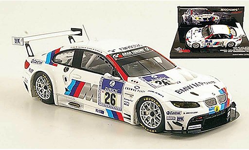 Bmw M3 gt2 1/43 Minichamps E92 No.26 Motorsport 24h ADAC Nurburgring 2010 coche miniatura