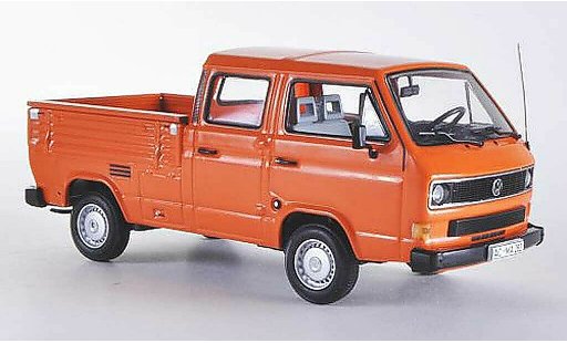 Volkswagen T3 A 1/43 Minichamps Doka-plataforma naranja 1983 coche miniatura