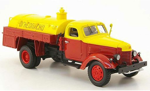 Zis 150 Base 1/43 DIP Models Tankwagen rojo/amarillo coche miniatura