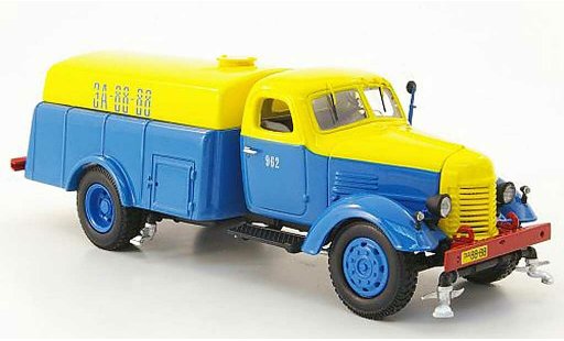 Zis 150 Base 1/43 DIP Models PM-8 Strassenreiniverdeg azul/amarillo coche miniatura