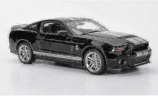 Shelby GT 500 2010 1/18 Autoart negro con gris metalliseenen rayas coche miniatura