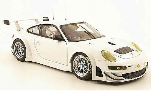 Porsche 911 GT3 RSR 1/18 Autoart 2009 blanco plain body coche miniatura