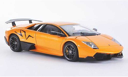 Lamborghini Murcielago LP670 1/43 Autoart 4 SV naranja/carbon 2009 coche miniatura