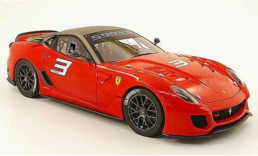 Ferrari 599 XX 1/18 Hot Wheels Elite no3 rojo/gris coche miniatura
