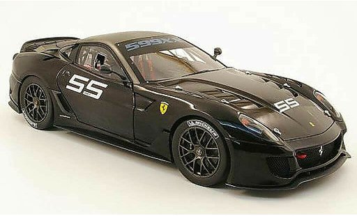 Ferrari 599 XX 1/18 Hot Wheels Elite no55 noir/gris coche miniatura