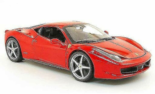 Ferrari 458 Italia 1/18 Hot Wheels rojo 2010 coche miniatura