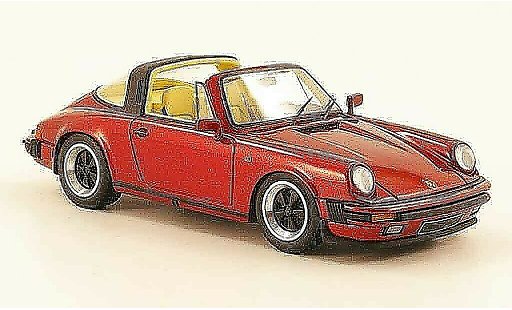Porsche 911 Targa 1/43 Look Smart Carrera 3.2 rojo coche miniatura