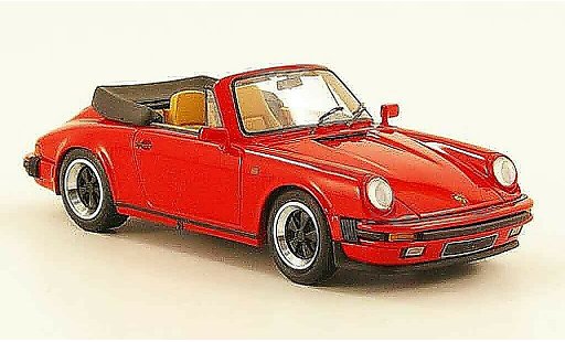 Porsche 911 Cabriolet 1/43 Look Smart Carrera 3.2 Descapotable rojo abierto coche miniatura