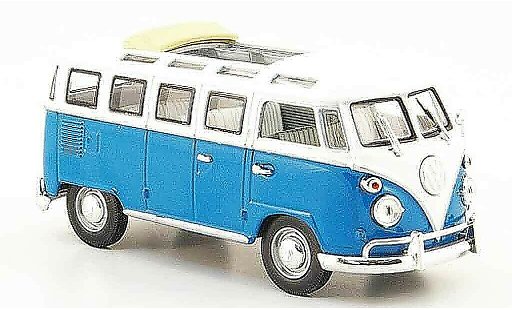 Volkswagen Combi Base 1/43 Yat Ming t1 samba azul blanco 1962 coche miniatura