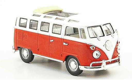 Volkswagen Combi Base 1/43 Yat Ming t1 samba rojo blanco 1962 coche miniatura