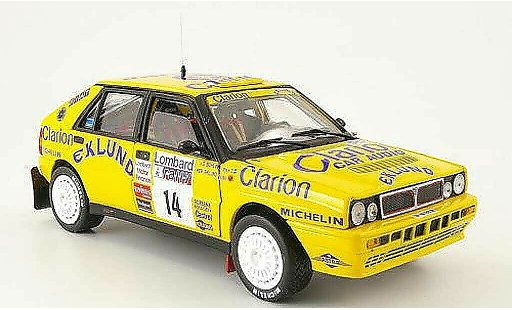 Lancia Delta HF Integrale 1/18 Sun Star 16v no.14 lombard rac rallye 1990 coche miniatura