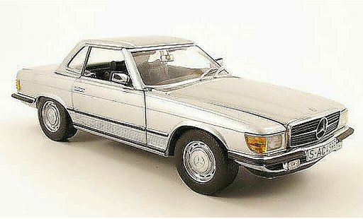 Mercedes 350 Base 1/18 Sun Star (r107) hardtop gris metallized 1977 coche miniatura