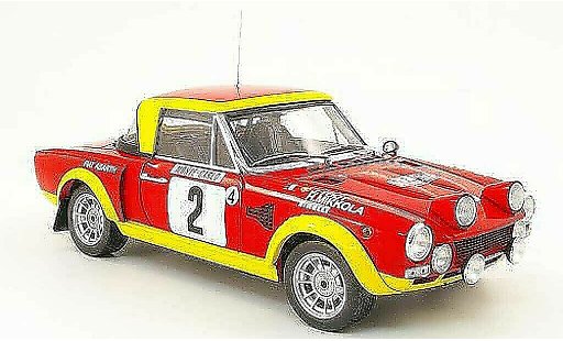 Fiat 124 Abarth 1/18 Sun Star no.2 rallye monte carlo 1975 coche miniatura