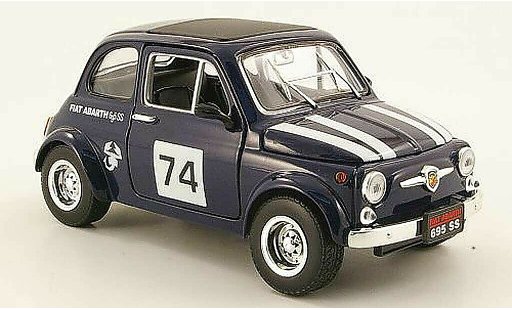 Fiat 500 Abarth 1/18 Mondo Motors 695ss azul no.74 coche miniatura