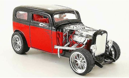 Ford Model A Custom 1/18 Yat Ming rojo/negro 1931 coche miniatura