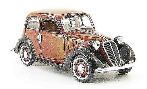 Fiat 1100 Nuova Balilla 1/43 Norev rojo negro coche miniatura