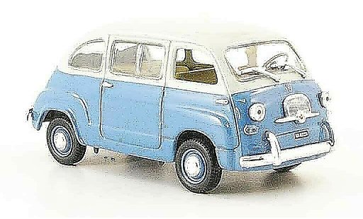 Fiat 600 Multipla 1/43 Norev azul blanco 1967 coche miniatura