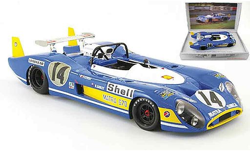 Simca Matra MS670 1/18 Kyosho no.14 cevert/ganley 24h le mans 1972 coche miniatura