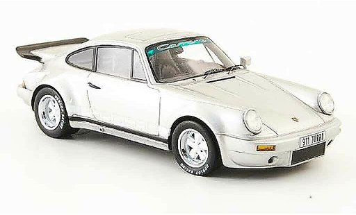 Porsche 911 Turbo 1/43 Spark Carrera gris metallisee avec blancoen rayas 1974 coche miniatura