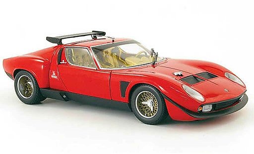 Lamborghini P400 Jota 1/18 Kyosho svr rojo avec interieur beige coche miniatura
