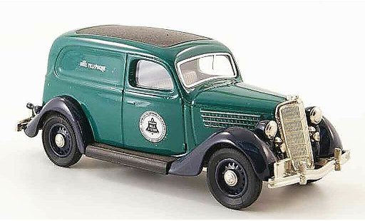 Ford 35 Type Flotte 1/43 Rextoys 48 Bell Telephone verde negro 1935 coche miniatura
