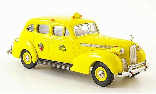 Packard Super 8 Sedan 1/43 Rextoys Taxi amarillo 1940 coche miniatura