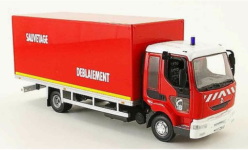 Renault Midlum Base 1/43 Norev pompiers sauvetage deblaiment pompier coche miniatura