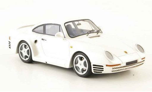 Porsche 959 1984 1/43 Look Smart blanco coche miniatura