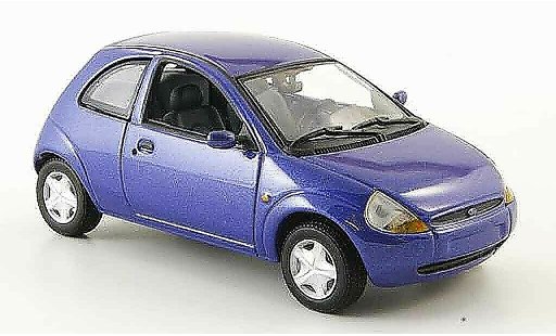 Ford Ka Berline 1/43 Minichamps azul coche miniatura