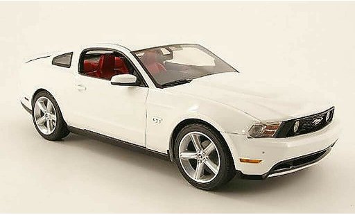 Ford Mustang GT 1/18 Greenlight blanco 2010 coche miniatura