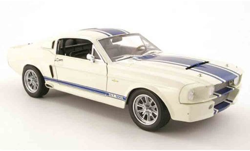 Shelby GT 500 1967 1/18 Shelby Collectibles super snake blanco/azul coche miniatura