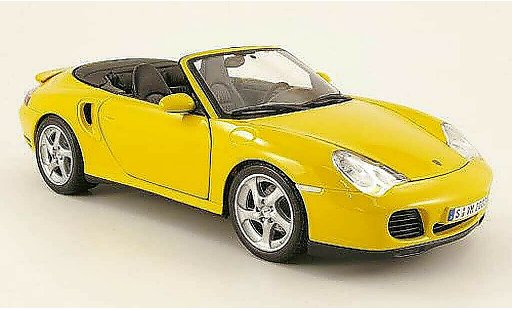 Porsche 911 Turbo 1/18 Maisto cabriolet amarillo 2003 coche miniatura
