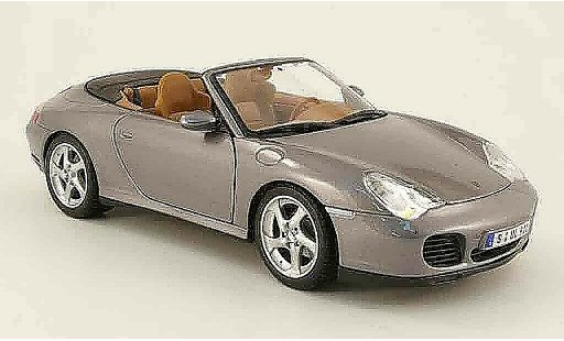 Porsche 911 4S 1/18 Maisto Descapotable gris 2003 coche miniatura