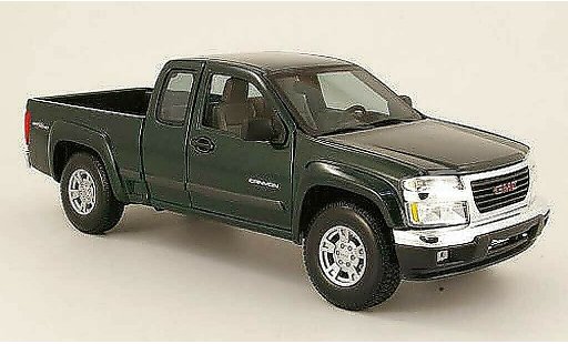 GMC Canyon Base 1/18 Maisto verde 2004 coche miniatura