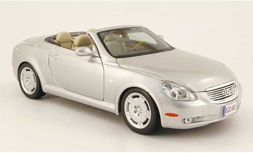 Lexus SC 430 1/18 Maisto gris metallized decapotable 2001 coche miniatura