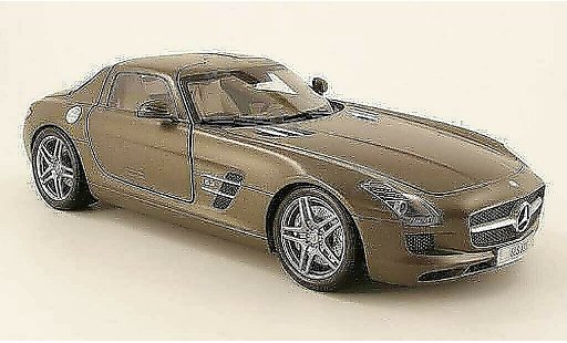 Mercedes SLS Coupe 1/18 Minichamps coupe amg (c197) mate gris 2010 coche miniatura