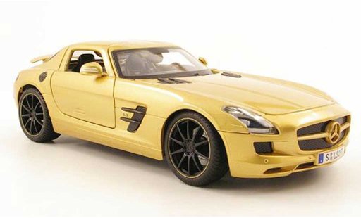 Mercedes SLS Coupe 1/18 Maisto coupe amg (c197) or 2010 coche miniatura