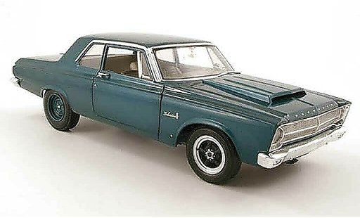 Plymouth Belvedere 1965 1/18 Highway 61 turquesa coche miniatura