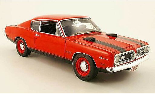 Plymouth Barracuda 1969 1/18 Highway 61 440 rojo coche miniatura