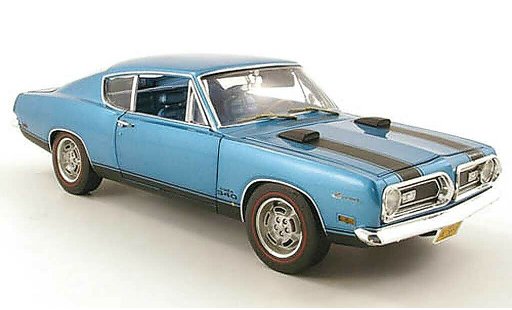 Plymouth Barracuda 1969 1/18 Highway 61 340 azul coche miniatura