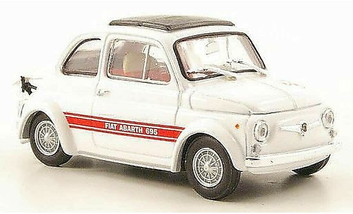 Fiat 695 Abarth SS 1/43 Brumm blanco 1968 coche miniatura