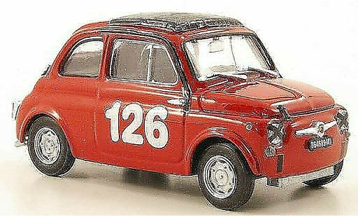 Fiat 595 Abarth 1/43 Brumm No.126 Vallelunga 1965 coche miniatura