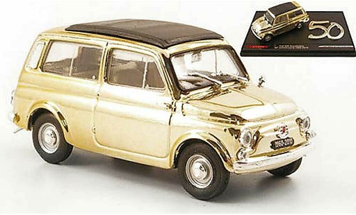 Fiat 500 Giardiniera 1/43 Brumm gold coche miniatura