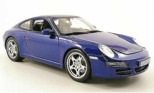 Porsche 911 S 1/18 Maisto Carrera azul coche miniatura