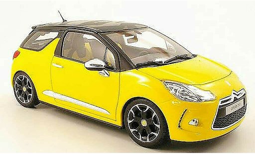 DS Automobiles DS3 Berline 1/18 Norev amarillo/negro 2010 coche miniatura