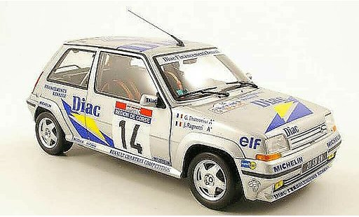 Renault 5 Rallye 1/18 Norev GT Turbo no.14 diac tour de corse 1990 j.ragnotti / g.thimonier coche miniatura