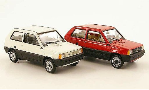 Fiat Panda Coffret 1/43 Minichamps 2er-Set 30 Jahre Jubilaum 1980 - 2010 coche miniatura