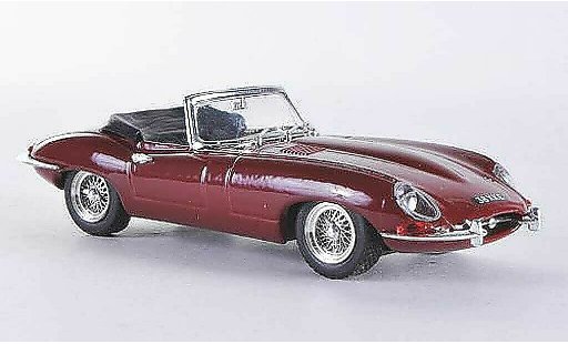 Jaguar E-Type Roadster 1/43 Best rojo RHD geoffnetes capota coche miniatura