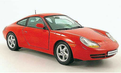 Porsche 911 Carrera 1/18 Sun Star coupe rojo 1998 coche miniatura