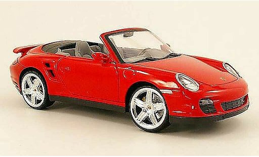 Porsche 911 Turbo 1/18 Mondo Motors cabriolet rojo coche miniatura